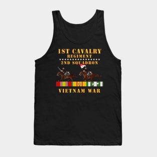 2nd Squadron, 1st Cavalry Regiment - Vietnam War wt 2 Cav Riders and VN SVC X300 Tank Top